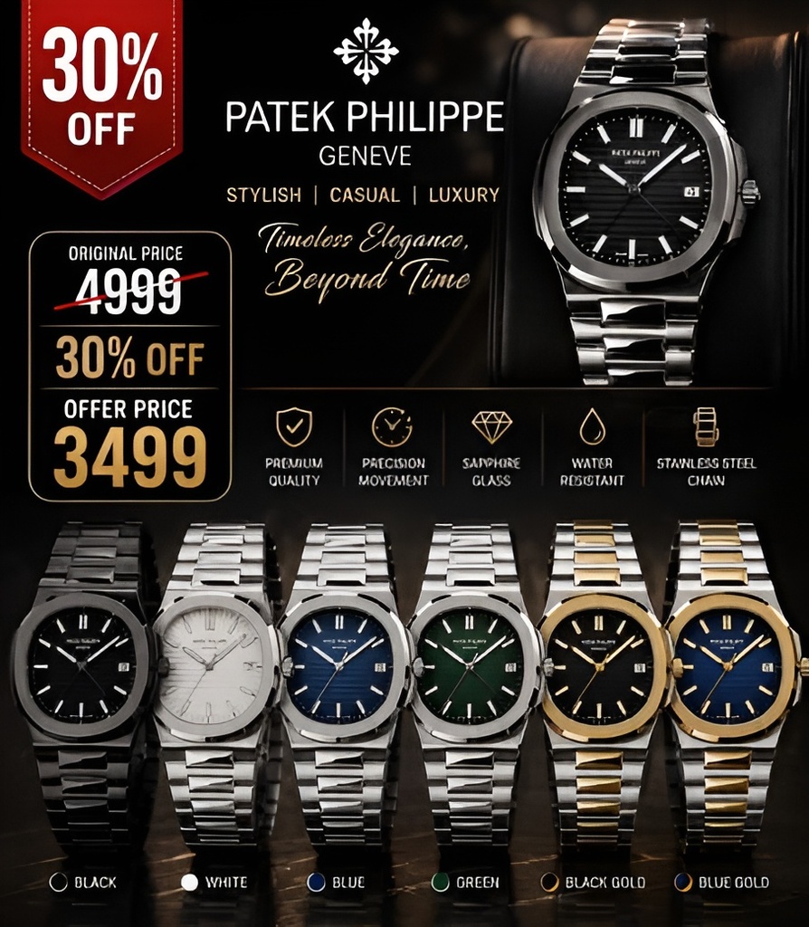 PATEK PHILIPPE Stainless Steel Luxury Watch (!)