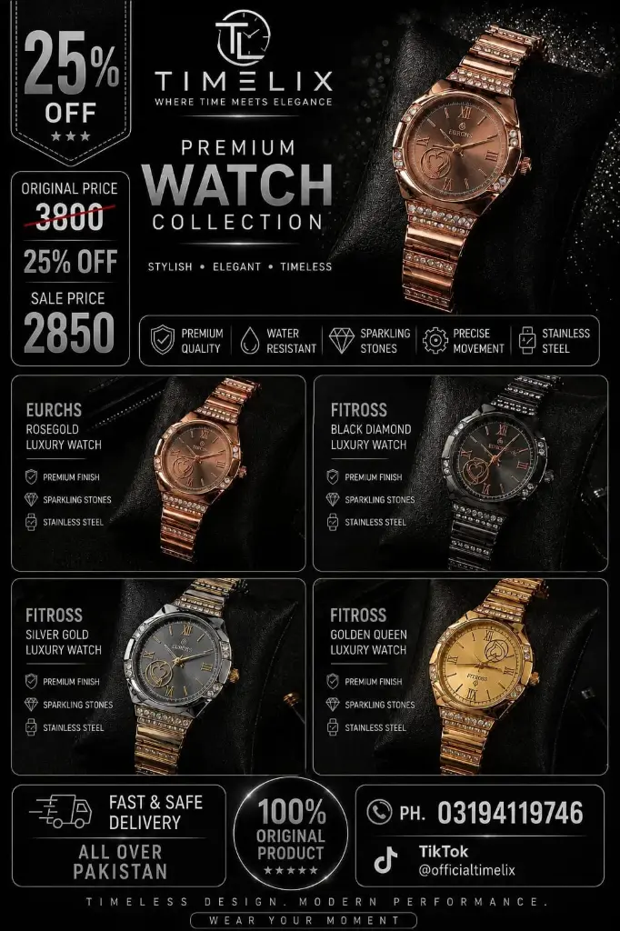 Ladies Luxury Stainless Steel Watch Collection (!)